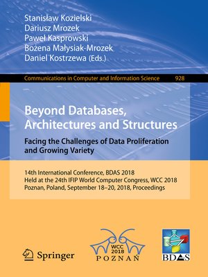 cover image of Beyond Databases, Architectures and Structures. Facing the Challenges of Data Proliferation and Growing Variety